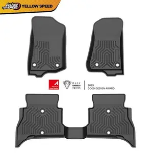All Weather TPE Floor Mats Liners Set Fit For 2021-2024 Jeep Wrangler 4XE Hybrid Car Mats