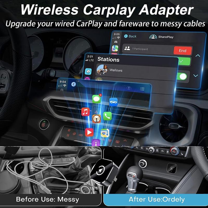 【YURNLV】2026 New Wireless CarPlay Adapter - iPhone & Android Compatible with Fast No-Delay Link, Hands-Free Calling 【YURNLV】2026 New Wireless CarPlay Adapter - iPhone & Android Compatible with Fast No-Delay Link, Hands-Free Calling