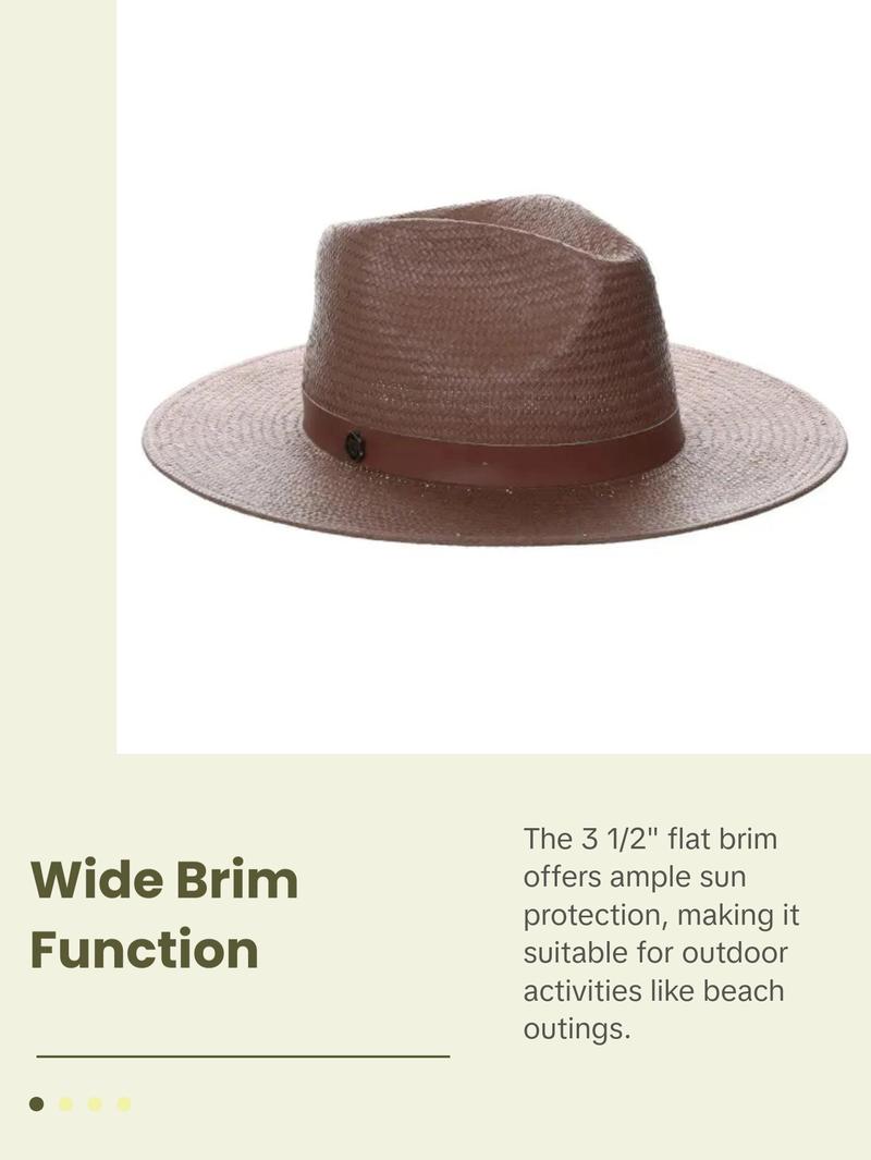Biltmore She - Wide Brim Toyo Straw Fedora Hat