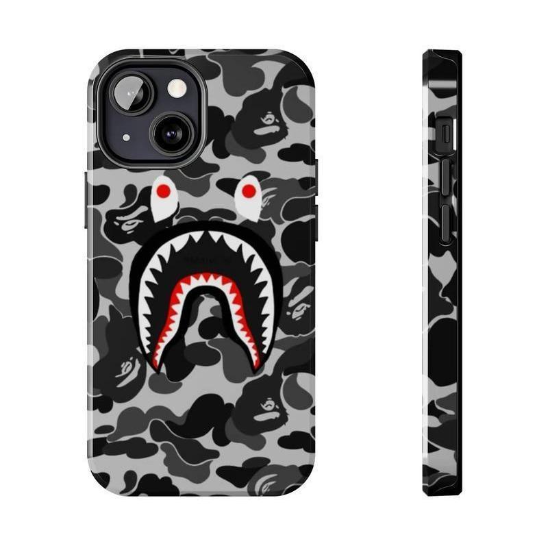 Shark Camo Collage Phone Case, Camo Shark For  iPhone 17 16 15 14 13 12 11 X XS Pro Max, Army Phone Case, The Rookie TV Series Movie  Inspired by the act