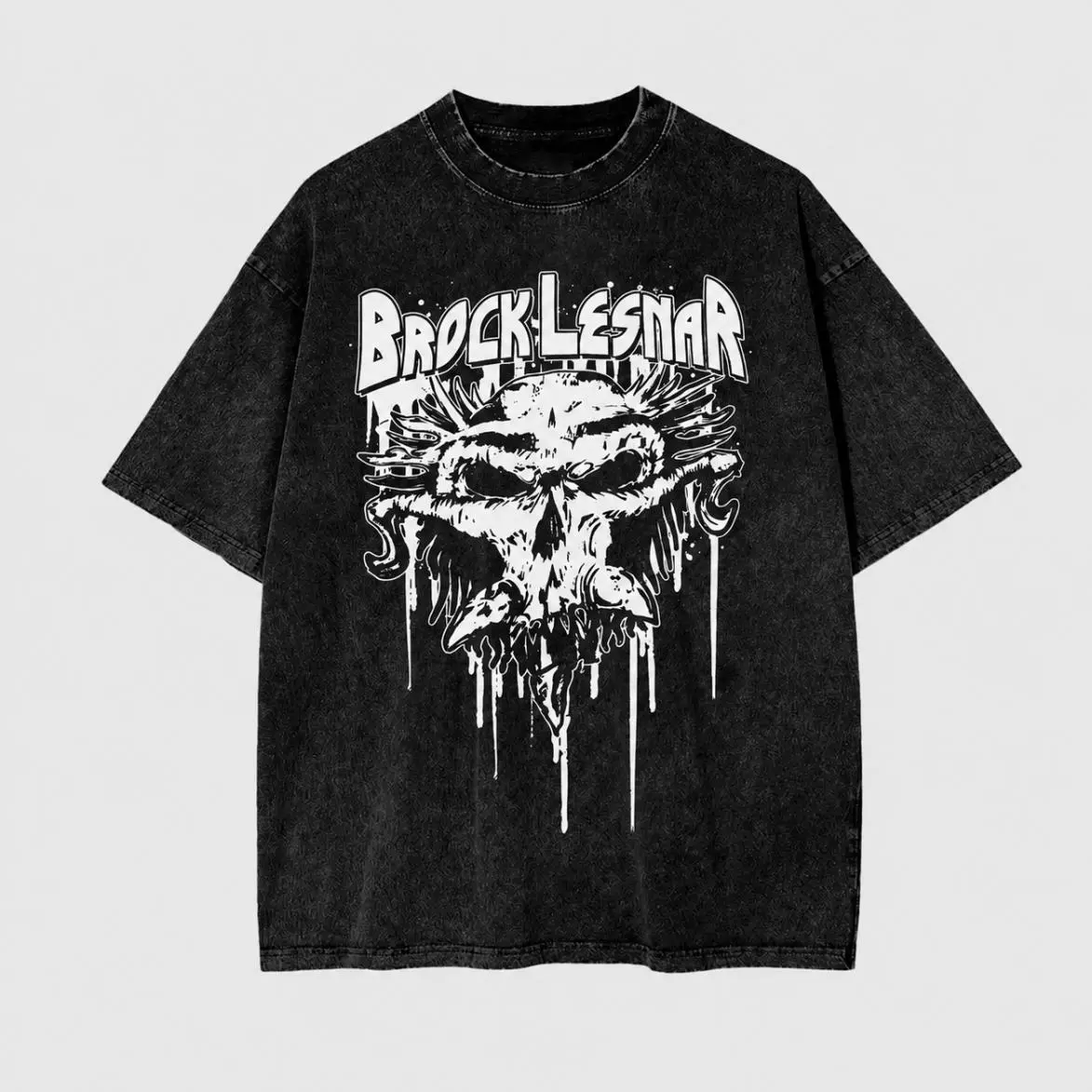 Brock Lesnar The Beast Incarnate Carnage Skull Vintage Wash T-Shirt, WWE Wrestling Graphic Tee, Black Hoodie & Sweatshirt, Gift For Fan, Gift For Him And Her