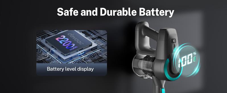 [FebFaves] Devoac Cordless Vacuum Cleaner, 8-in-1 Rechargeable Stick Vacuum, 40mins Runtime, Powerful Suction, Lightweight, Versatile for Hardwood Floors, Car, Carpets, Pet Hair - Home Cleaning Tool