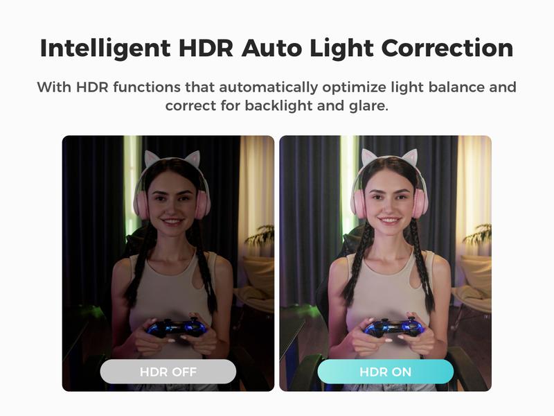 【Hot Sale!!】OBSBOT MEET 2 - AI-Powered 4K Webcam, AI Framing & Autofocus, Webcam with Microphone, Background Bokeh, 60 FPS, HDR Low-Light Correction, Beauty Mode, Webcam for PC, Streaming, Conference, Gaming, etc.