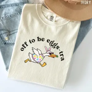 Comfort Colors 'Off To Be Egg-stra' Shirt : Funny Easter Goose Tee