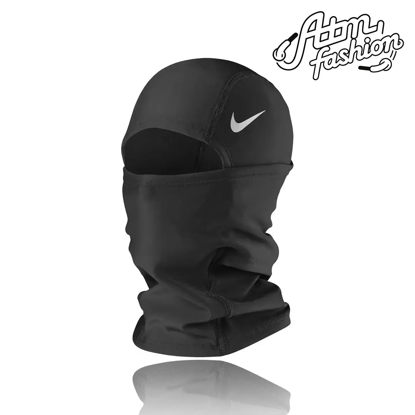 Nike Pro Therma-Fit Hyperwarm Hood BlackWindproof and protective face shield gear enhances athletic performance and is suitable for cycling and outdoor sports.