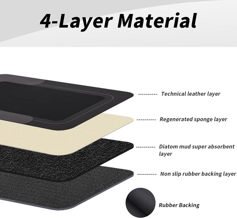 1pc super absorbent bathroom mat - quick drying, anti slip absorbent floor mat, soft and comfortable, suitable for bathrooms, showers, laundry rooms, bedrooms, living rooms, doorways, kitchens, printed design, machine washable, durable materials