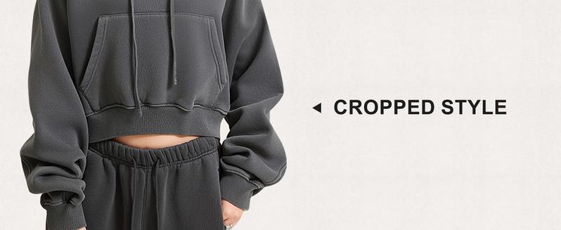 Arssm Women’s Cropped Hoodie – Acid Wash Fleece Lined Oversized Pullover Sweatshirt for Cozy Streetwear & Casual Fall Outfits