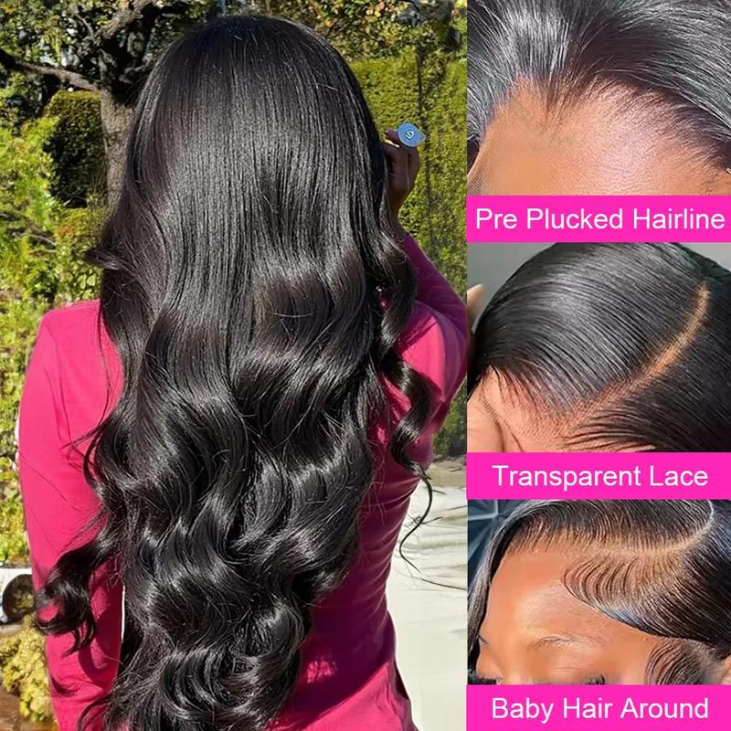 Body Wave Human Hair Wig Pre Cut Pre  Plucked Lace Closure Wig 6X4 Glueless Human Hair Wigs For Black Women 5X5 Transparent Lace Body Wave Wig Natural Hairline