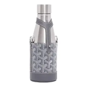 Goyard Yonne PM Case and Flask Grey Silver