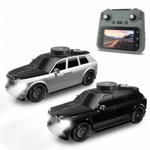 1/24 Scale RC Car - Spring4WD High-Speed Remote Controlled Vehicle with 720HD Rotatable Elevating Camera, 720p FPV Live View Dual Joystick Screen Remote, Rechargeable 360° Slides Drift Toy, Photography Tool, Teen Boy Gift