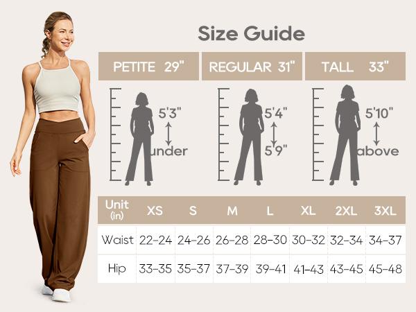 G4Free Wide Leg Pants for Women Loose Yoga Pants with Pockets Petite/Regular/Tall Stretch Casual Lounge Pants Comfort Basic Trouser Womenswear Bottom Wideleg Minimalist Baggy Oversize Oversized