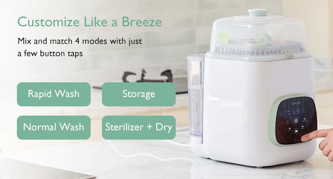 Momcozy KleanPal Pro Baby Bottle Washer, Sterilizer & Dryer - All-in-One Cleaning Machine for Bottles, Pump Parts & Baby Essentials - Time-Saving & Effortless Care