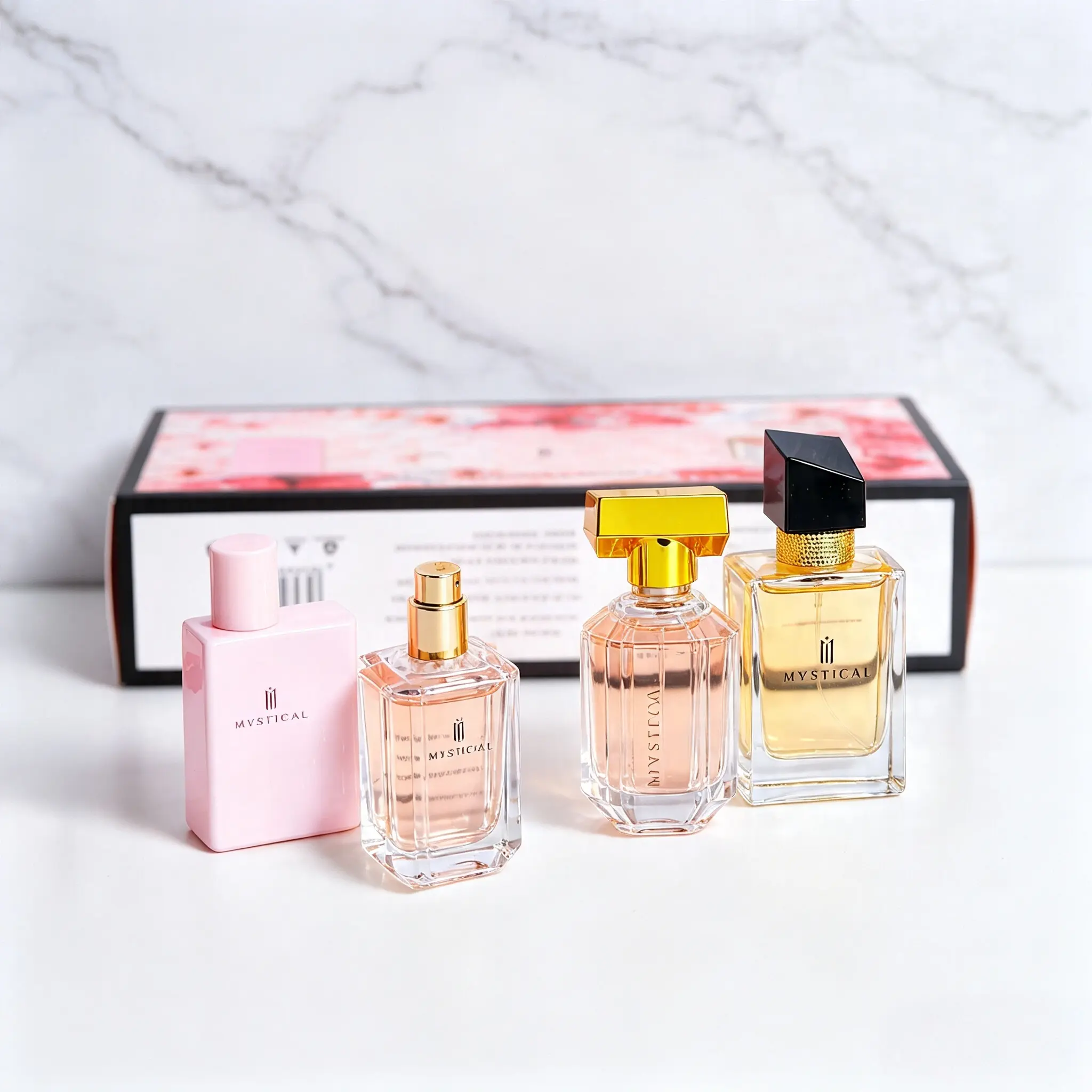 Women's Fragrance Compact Bottle Collection - 4 Pieces 30ml Travel-Ready Perfume Bottles, Lightweight for Daily Outings, Purse Storage