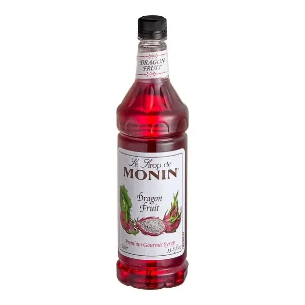 Monin Dragonfruit Flavored Syrup, 1L Premium Gourmet Beverage Enhancer, Gluten Free, No Artificial Flavor, Made with Natural Ingredients