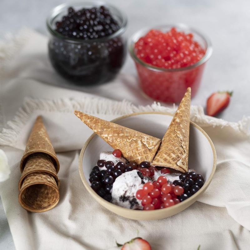 BREXONIC Boba Pearls, Pomegranate Popping Bursting Boba, Tapioca Pearls For Bubble Tea, No Artificial Colors (Pomegranate, 1 LB 1 Pack)