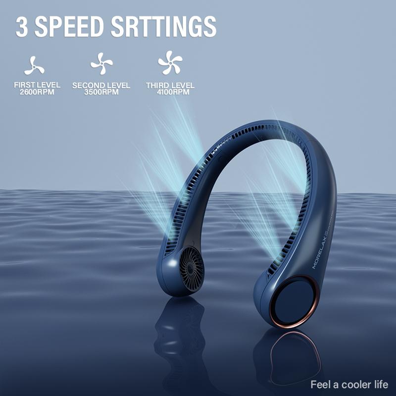 Neck Fan, USB Rechargeable Personal Fan, 3 Speeds Adjustable Powerful Strong Wind 360° Cooling, Quiet, No Blade Design, No Hair Twisting, Summer Gifts Neck Fan, USB Rechargeable Personal Fan, 3 Speeds Adjustable Powerful Strong Wind 360° Cooling, Quiet, No Blade Design, No Hair Twisting, Summer Gifts