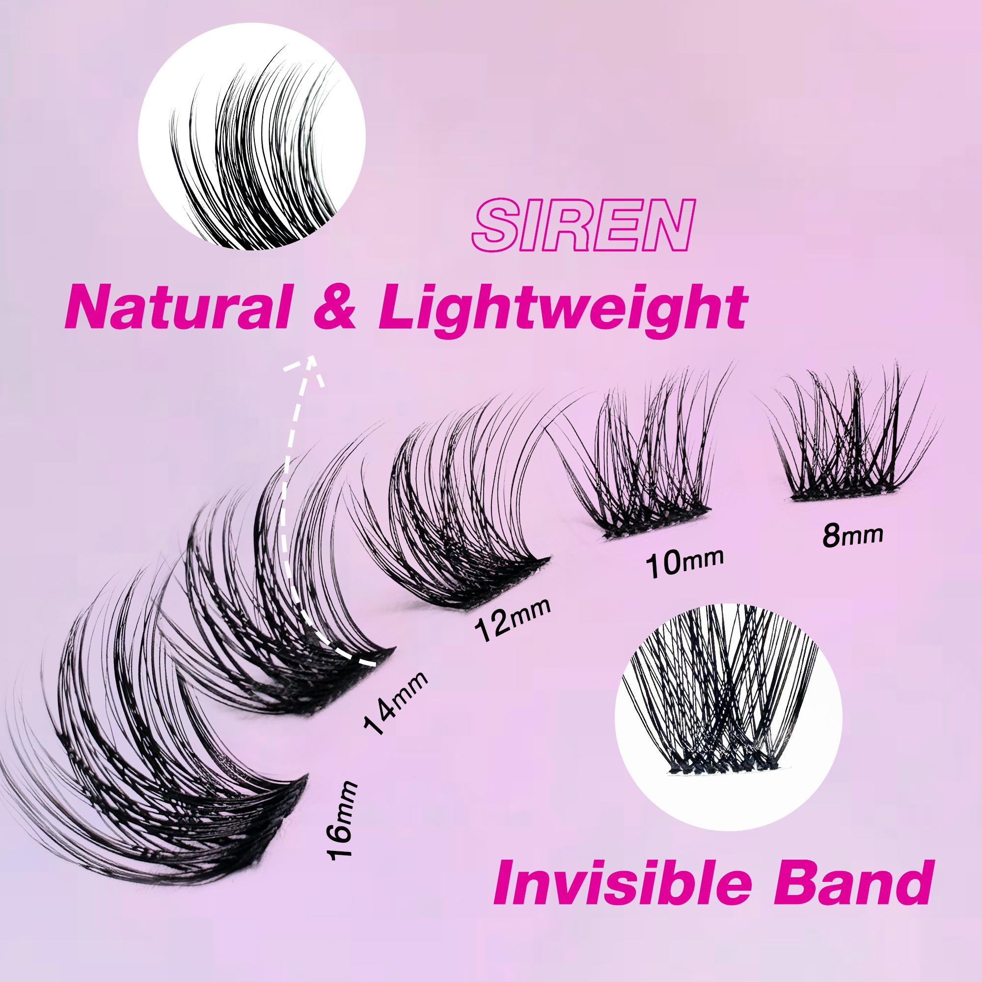 Veyesbeauty Cluster Lashes Individual Lash Extensions Layered Eyelashes Wispy Faux Mink Lash Newbie's Five-Second DIY Mixed Length for Self Application Makeup at Home Cosmetic Eyelashes Extensions