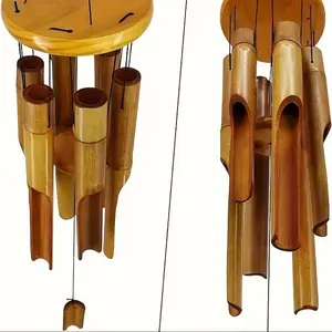 Garden Bamboo Wind Chimes Living Room Decor Fall Decor, Christmas Halloween Festive Decorations Outdoor Wooden Wind Chimes with Melody Deep Tone, 30" Classic Garden Windchime for Relaxation, Grace.Home Decor for Patio, Garden Or Indoorv