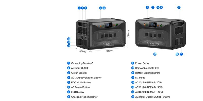 BLUETTI Solar Generator Apex 300 (2025 New) with 350W Solar Panel, 2764.8Wh LFP Battery Backup with 6 3840W AC Outlets (7680W Surge), 120V/240V Dual Voltage, Ideal for Camping and Off-Grid Living