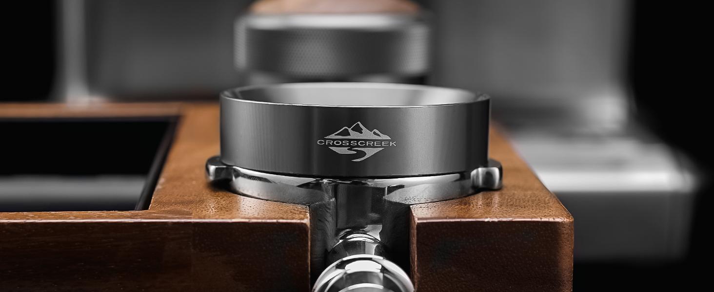 CrossCreek 58mm Espresso Dosing Funnel | Fits All 58mm Espresso Portafilter | Breville/Rancilio/La Marzocco/etc. | Espresso Machine Accessories for Coffee Bar