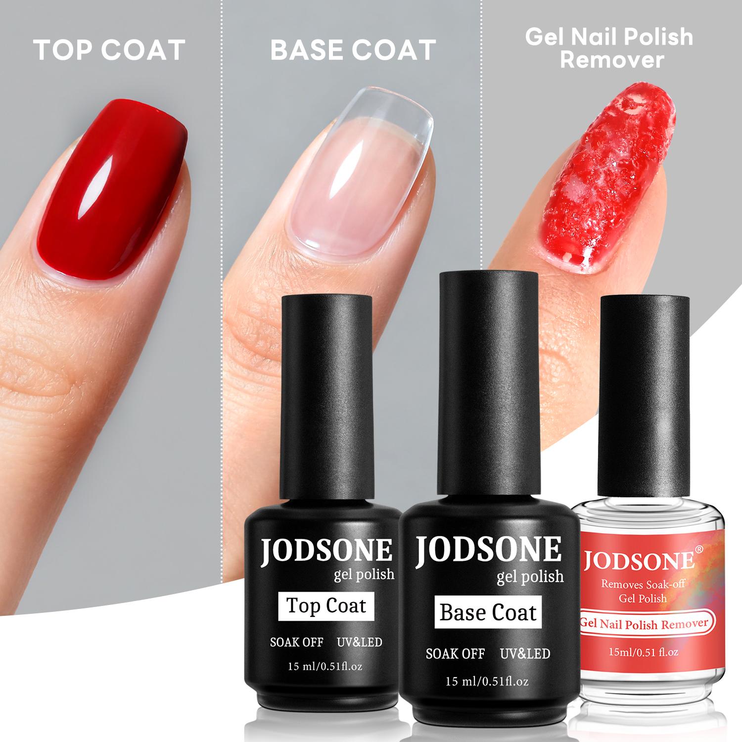 JODSONE 15ML Gel Nail Remover Quick Gel Nail Polish Remover and Base Coat Top Coat Simple Set is Suitable for Beginners to Try JODSONE 15ML Gel Nail Remover Quick Gel Nail Polish Remover and Base Coat Top Coat Simple Set is Suitable for Beginners to Try
