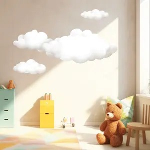 Fluffy Cloud Fabric Wall Stickers, Large Cloud Wall Decals