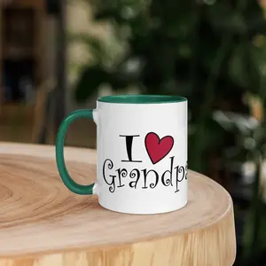 I Love Grandpa Colored Mug