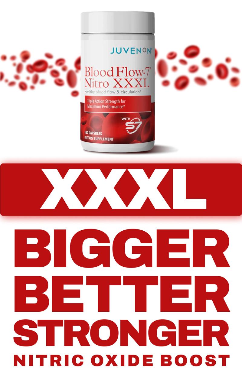 Juvenon BloodFlow-7 XXXL - Triple Action Nitric Oxide - Maximum Performance Dietary Supplement