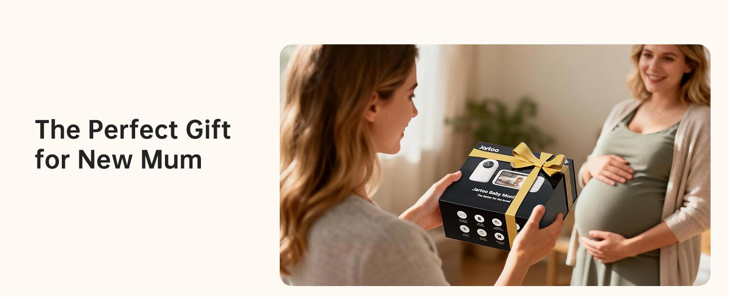 Jartoo 2K 5.5" Video Baby Monitor with Camera and Audio,AI Cry Detect 1860ft Long Range Baby Monitor No WiFi Baby Camera Wireless,Clear Night Vision,ANC, 2-Way Talk,White Noise,6000mAh