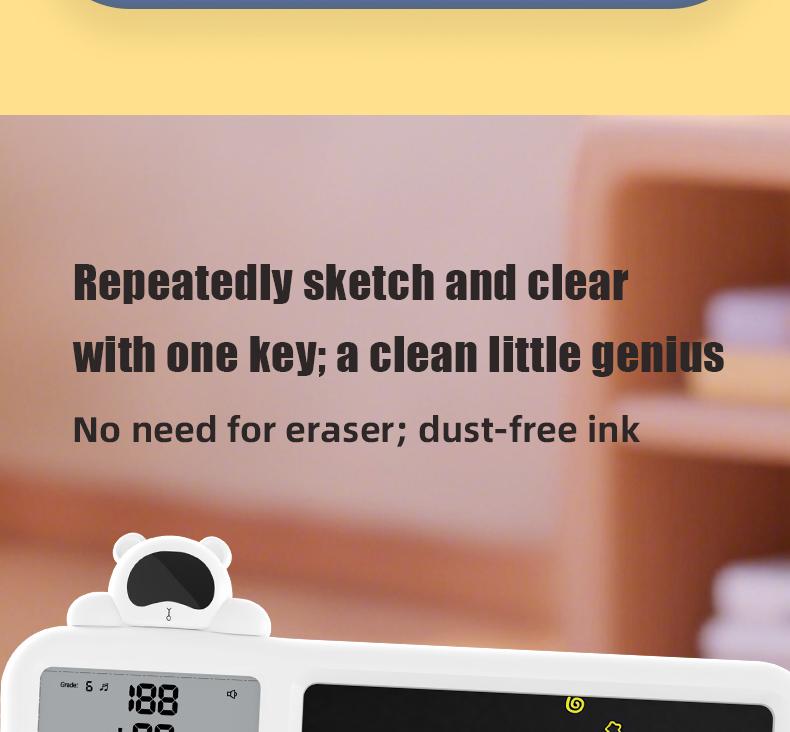 2-in-1 Kids Math Learning Tablet 3-8, Calculator + LCD Writing Board, + − × ÷ Practice, Column Math, Timed Drills