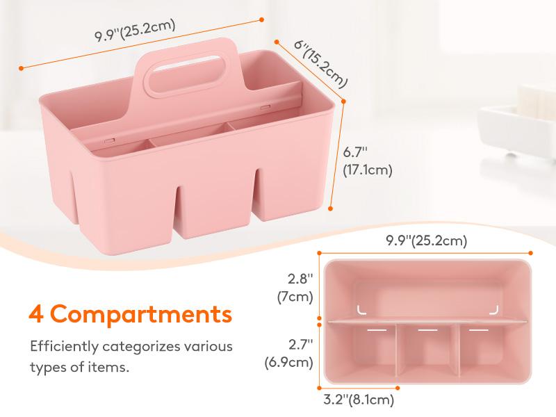 Lifewit Plastic Storage Organizer with Reinforced Handle, BPA-Free ABS, Supports Up to 20 lb, Ideal for Craft Supplies & More