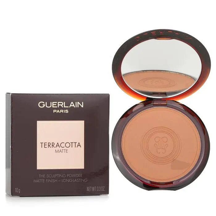 Guerlain Terracotta Matte Sculpting Makeup Powder - Facial, Fragrance-Infused, Moisturizing Matte Buildable Contour, #Deep, 10g/0.3oz