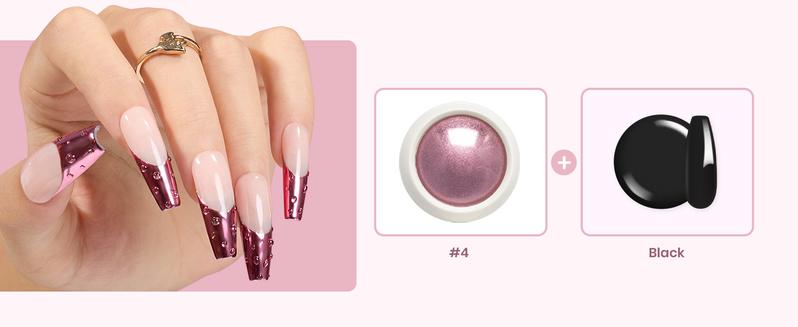 Beetles Mirror Effect Nail Chrome Powder with Top Coat Holographic Aurora Iridescent Pearlescent Manicure Nail Art Decoration Glitter Gifts Beauty Products Fall Nail Halloween Nail Black Friday Winter Nail Christmas Gift