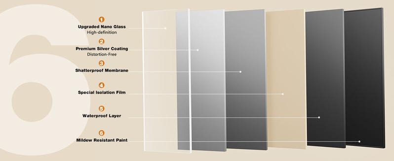 【Valentine's Day Gifts】Sweet Furniture Full Length Mirror Hanging or Leaning Against Wall, with Stand Aluminum Alloy Thin Frame for Living Room Bedroom Decorating Home