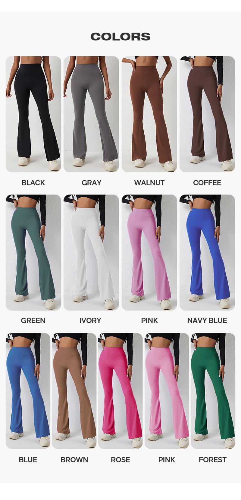 AFZWomen's Tummy Control Sport Flare Leggings Petite & Plus Hidden Back Pocket