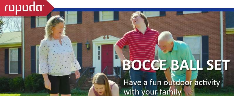 Ropoda Spring Glow-Up Bocce Ball Set with 8 Balls, Pallino Case & Measuring Rope for 4 to 8 Persons, Includes Backyard, Lawn, Beach & More, Summer Turn Up & Father's Day Deal