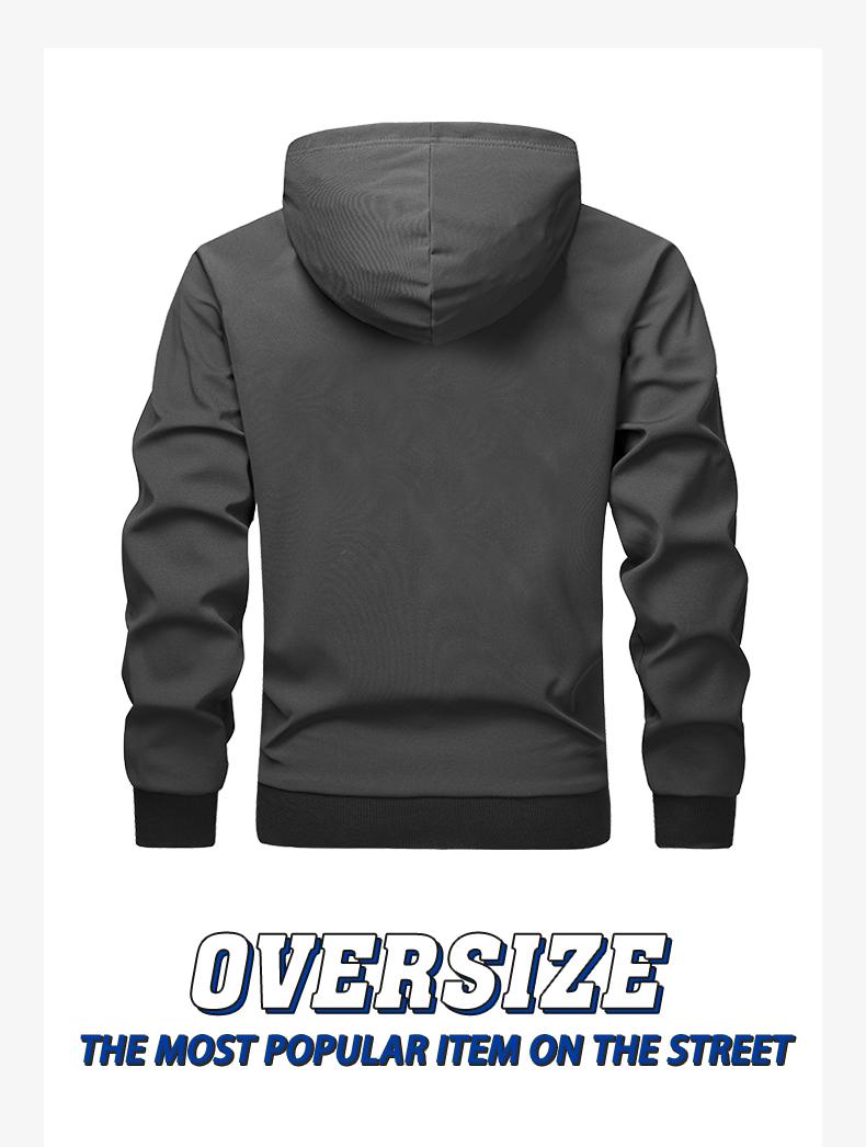 Men's Casual Knit Hoodie with Pocket Design, Windproof Fabric, Relaxed Fit, Perfect for Sports, Outdoor Activities, and Commuting, Suitable for All Seasons