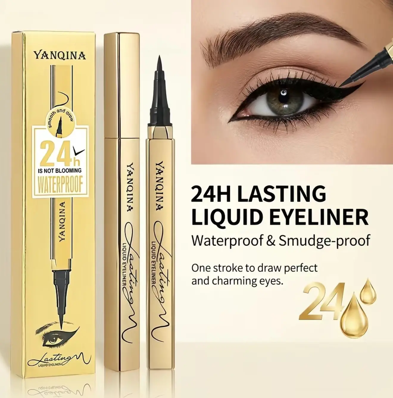 summervibes Waterproof Liquid Longwear EyelinerMakeup-Ultra-Fine Precision Tip,Quick-Dry, High.Intensity Black,Smudge-Proof, Smear-Proof. NoFlaking or Fading, Effortless Sharp Lines & SmoothApplication,ldeal Gift
