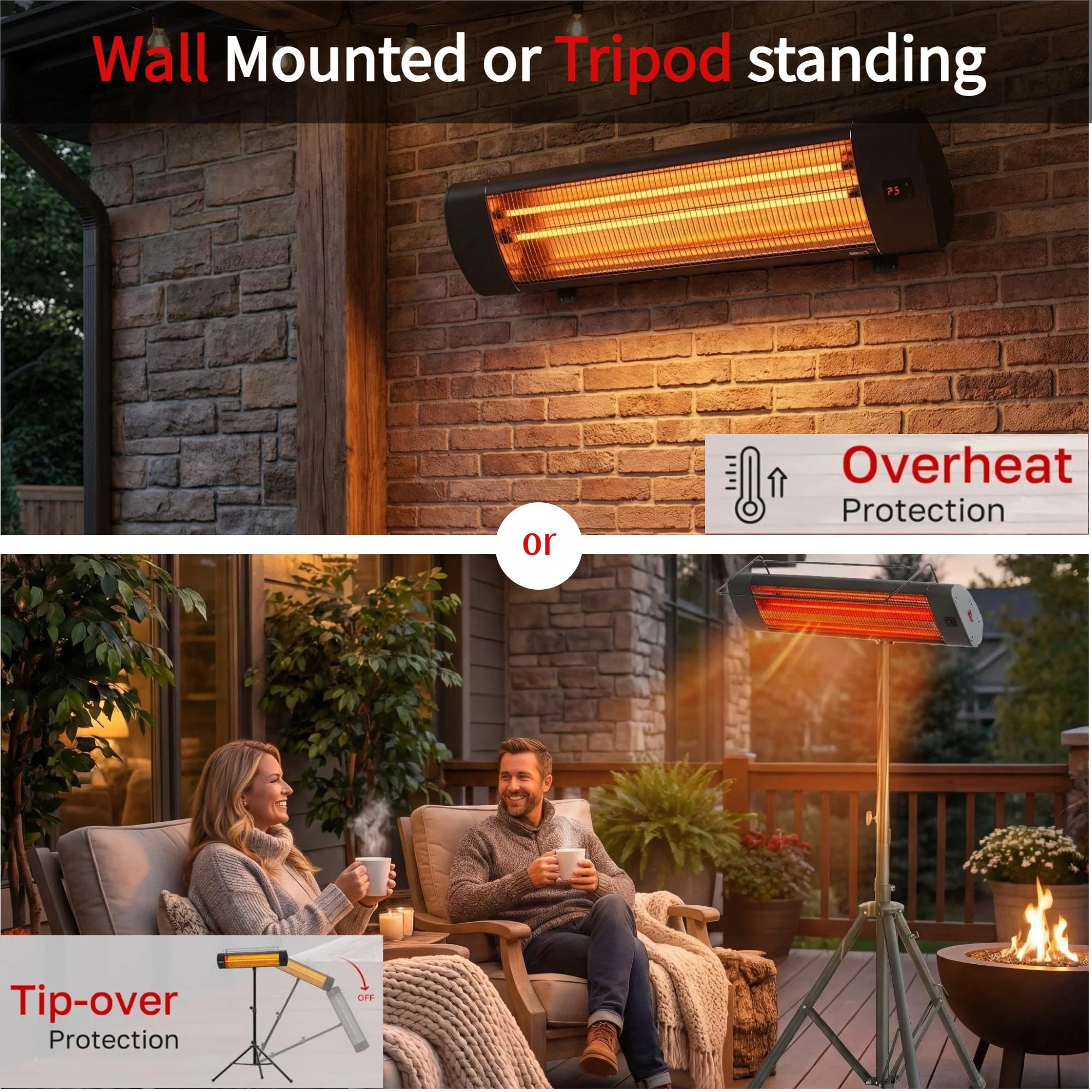 1500W Infrared Heater,3-in-1 Wall,Ceiling,Tripod,Indoor & Outdoor Use,IP65 Waterproof 1500W Infrared Heater,3-in-1 Wall,Ceiling,Tripod,Indoor & Outdoor Use,IP65 Waterproof