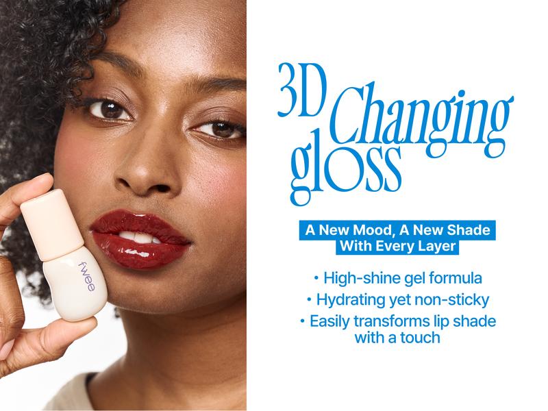 fwee 3D Changing Gloss | Lip Gloss, High shining, Long-lasting, Moisturizing finish | 4 Colors