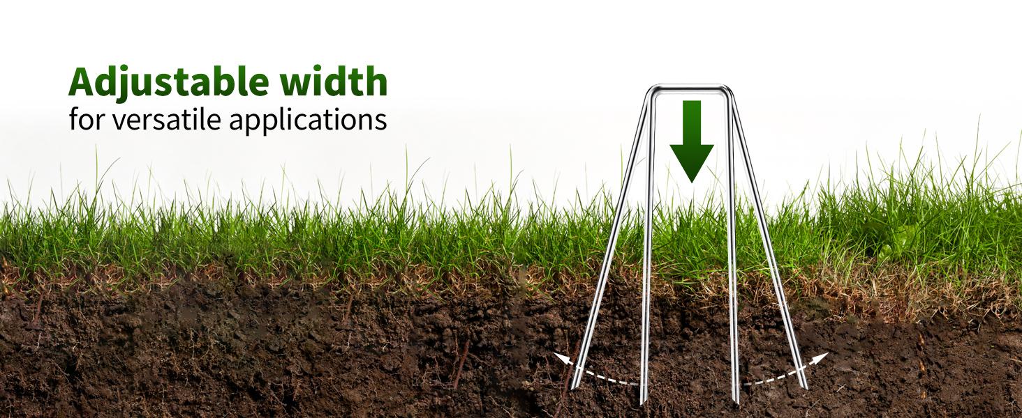 Galvanized Landscape Staples 6 Inch 11 Gauge Garden Stakes Pins Anti-Rust Ground Stakes for for Outdoor Decorations Barrier Fabric Water Pipes Yard Lawn