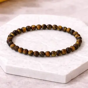 Tiger's Eye Bracelet 6mm Natural Crystal Beads for Confidence, Protection & Inner Strength Handmade Healing Energy Jewelry