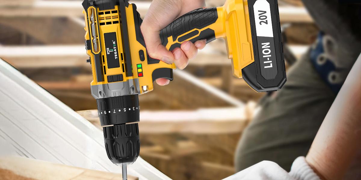 136 Pcs Cordless Impact Drill Tool Set with 20V Rechargeable Battery, All-in-One Compact Tools kit, Perfect Gift, Ideal for Home Repairs & DIY Projects