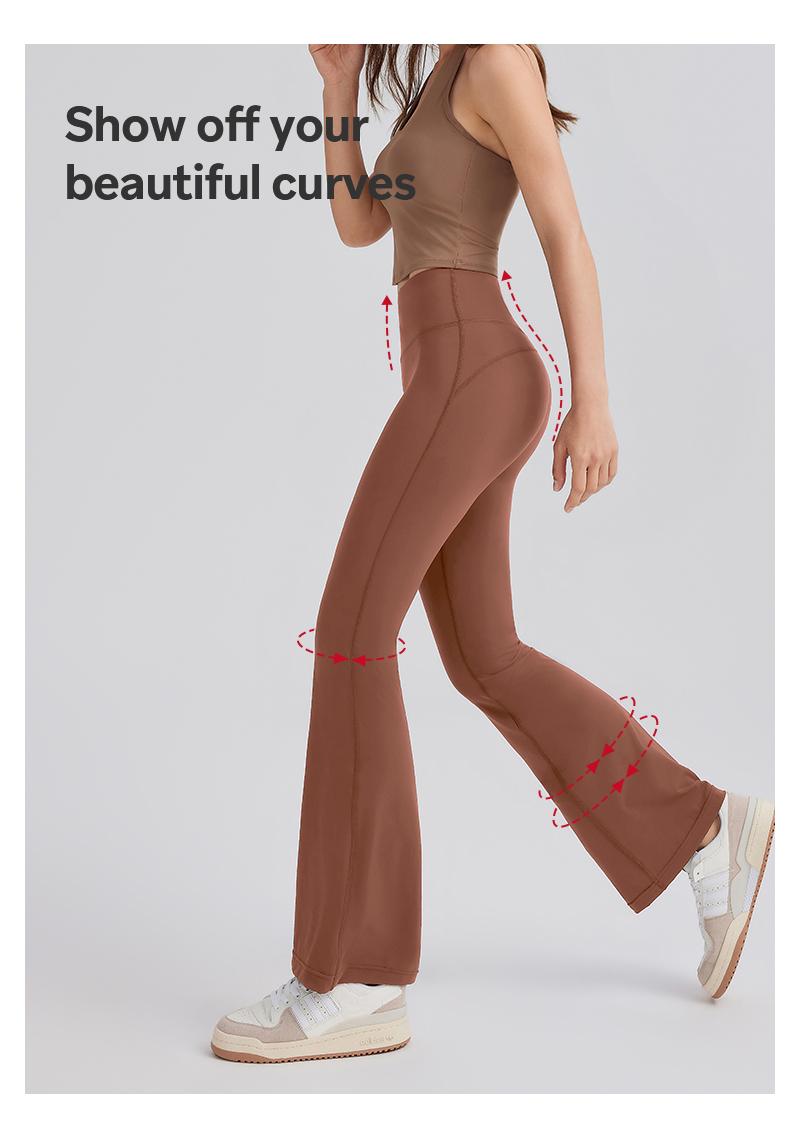 AFZWomen's Tummy Control Sport Flare Leggings Petite & Plus Hidden Back Pocket