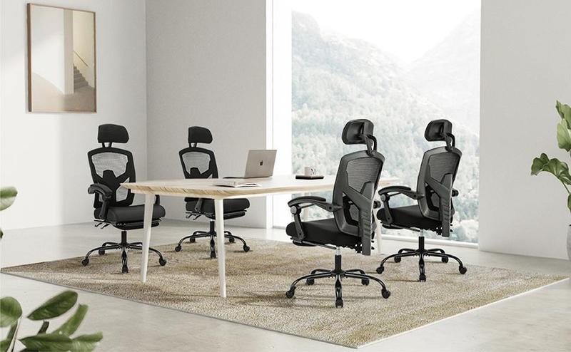 Ergonomic Office High Back Computer Chair, Reclining Office Chair with Foot Rest