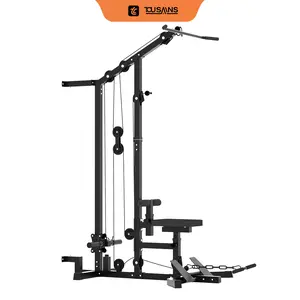 TOUSAINS 2-in-1 Lat Pulldown & Low Row Machine for Home Gym, High & Low Pulley System with Seated Row, Ultra-Smooth 1:1 Cable, 440lbs Max weight limit, Adjustable Seat & Knee Pads, Fully Adjustable for Different Body Types