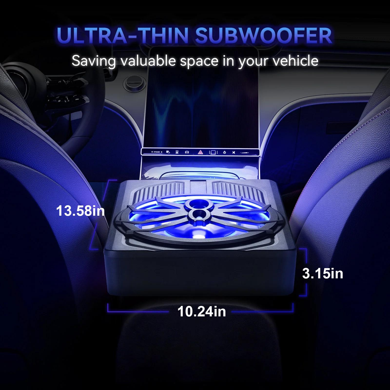 10 inch powered car subwoofer slim design