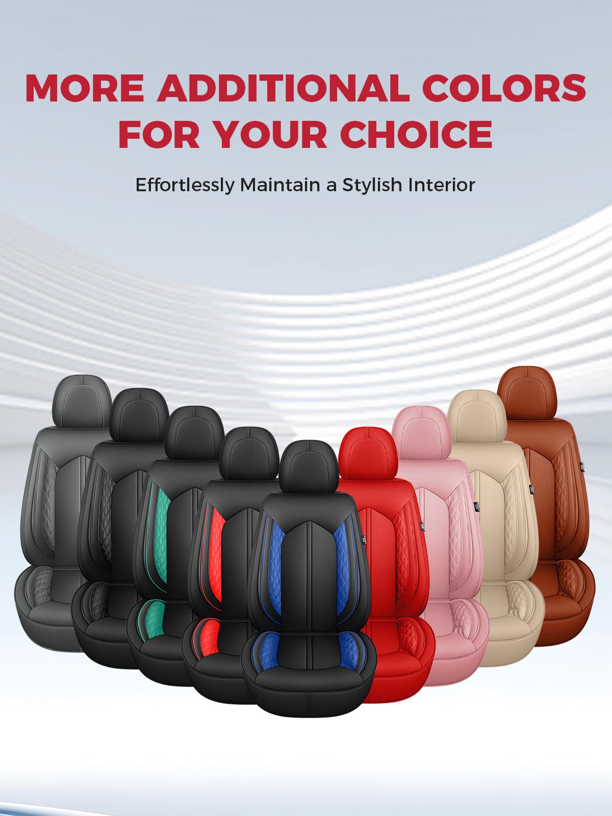 FREESOO Universal Car Seat Cover, Fits 6000+ Vehicles, Waterproof Breathable Leather, Full Set and Front Seat Covers for Sale | F2