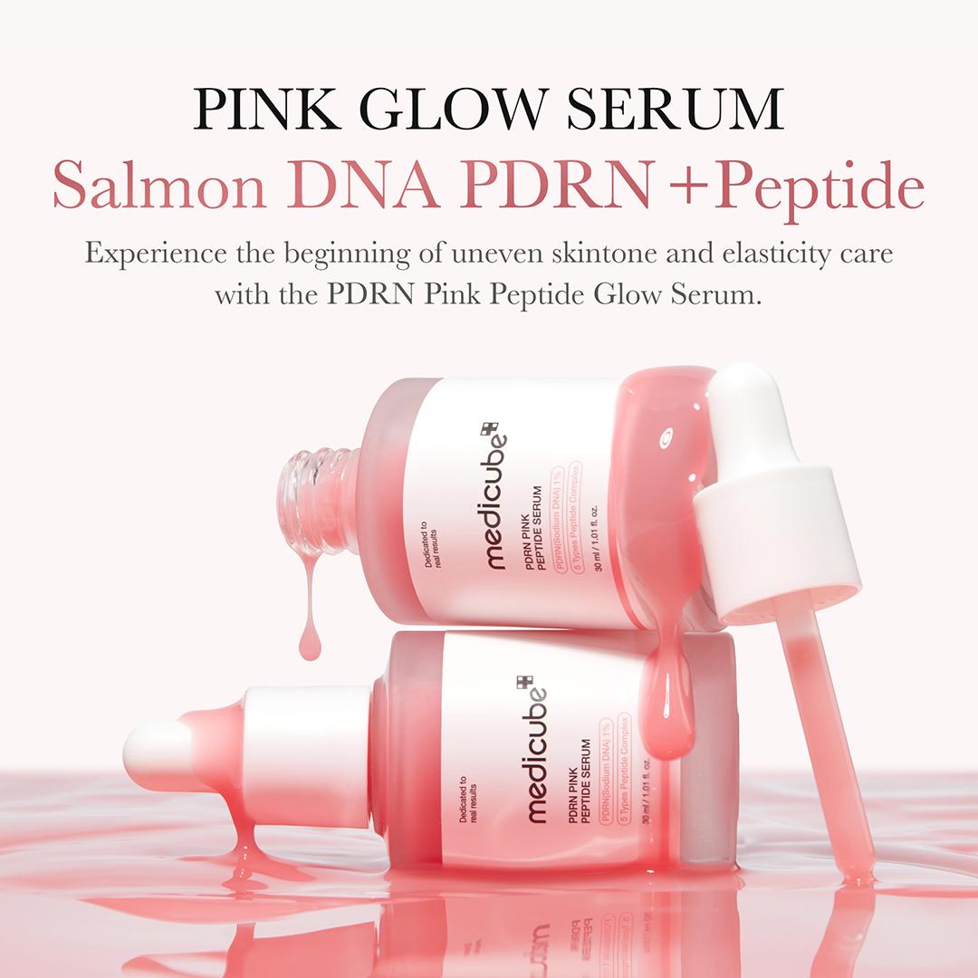 [medicube] Home Aesthetic Spot & Pore Duo l Experience Glass Glow Effect with Zero Exosome Spicule Serum + Salmon PDRN Pink Peptide Serum