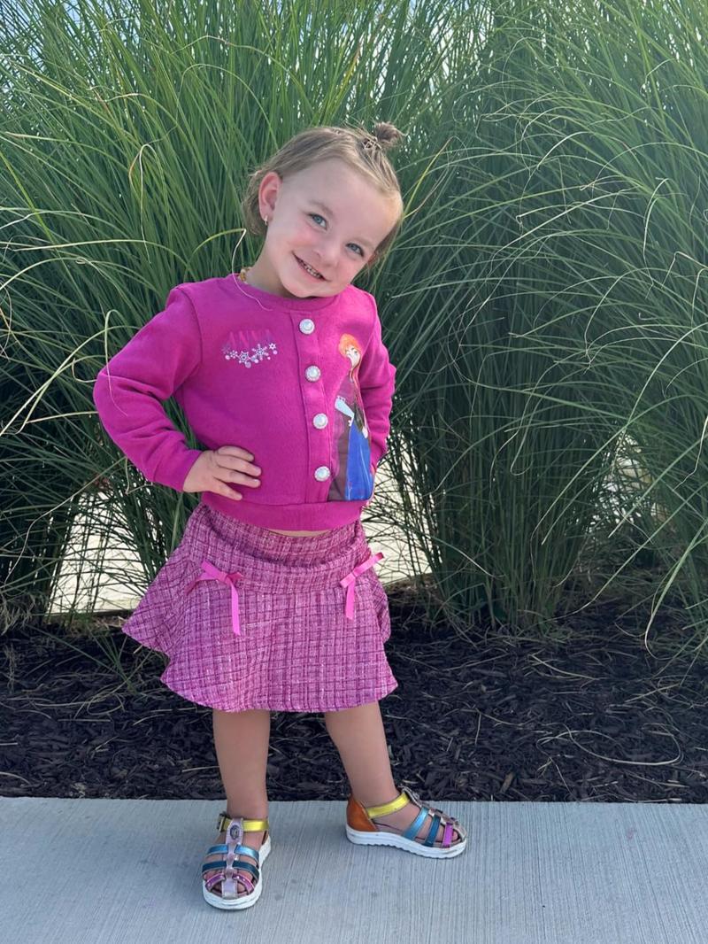 Disney Frozen Elsa Stitch Princess Moana Minnie Toddler Girl 2 Piece Outfit Pearl Button Knit Top & Tweed Skirt Set 2-6Y